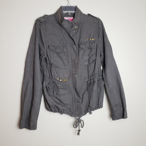 Free People Jackets & Blazers - FREE PEOPLE Military Studded Utility Jacket